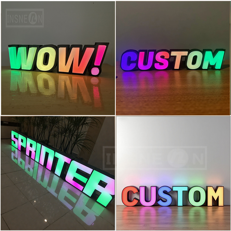 Custom RGB LED Letter Sign,Cof - огляд і ціна Up Lighting Decor